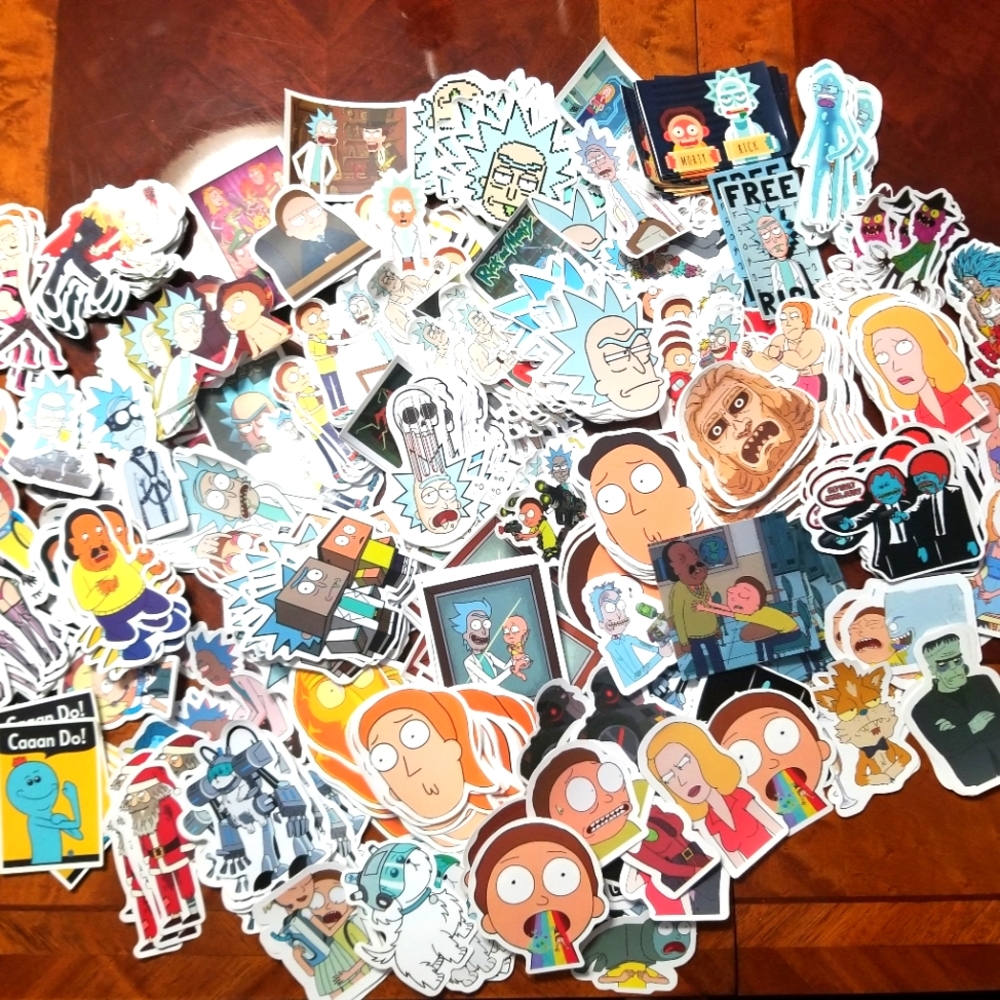 Large lot of Rick and Morty Stickers